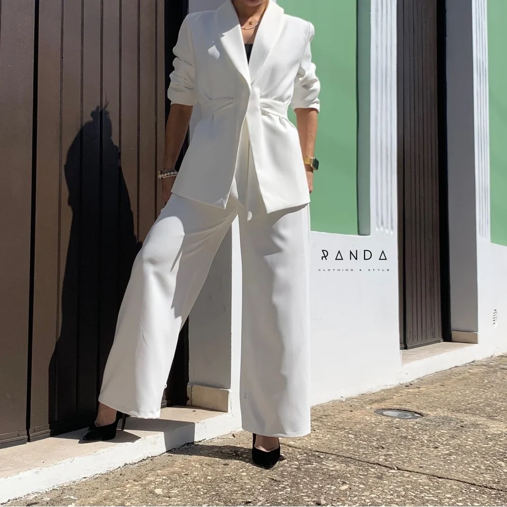 White Blazer Set - Picture 2 of 5